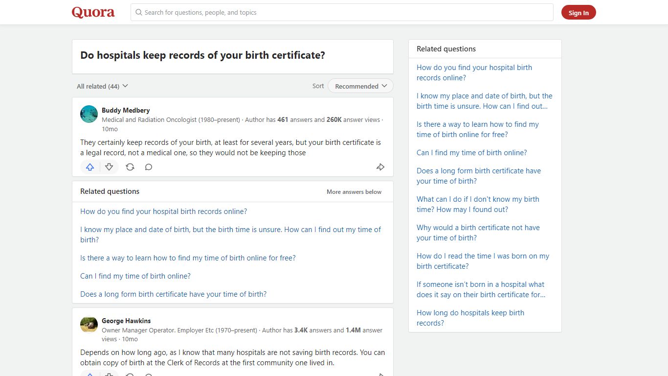 Do hospitals keep records of your birth certificate? - Quora